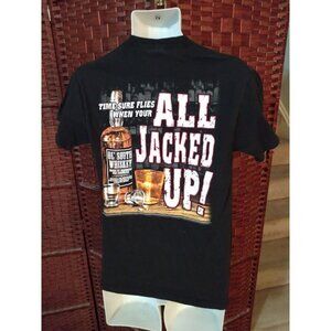 Vintage Time Sure Flies When Your All Jacked Up Whiskey T Shirt Small Y2K